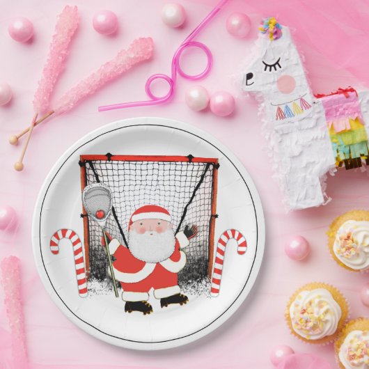 ラクロスクリスマスホリデーパーティー ペーパープレート (パーティー)