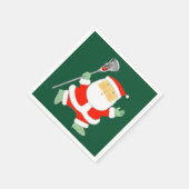 ラクロスクリスマスホリデー スタンダードカクテルナプキン (角)
