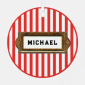 ラクロスクリスマス収集可能なセラミックオーナメント メタルオーナメント (裏面)