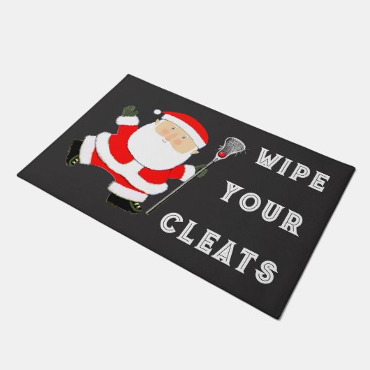 ラクロスクリスマス ドアマット (アングル)