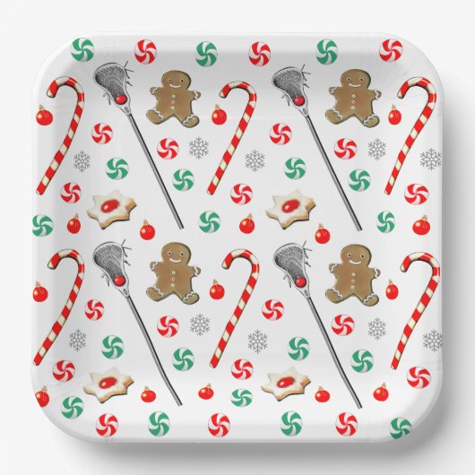 ラクロスクリスマス ペーパープレート (正面)