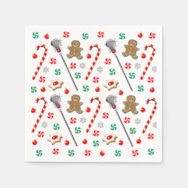 ラクロスクリスマス ホリデー スタンダードカクテルナプキン