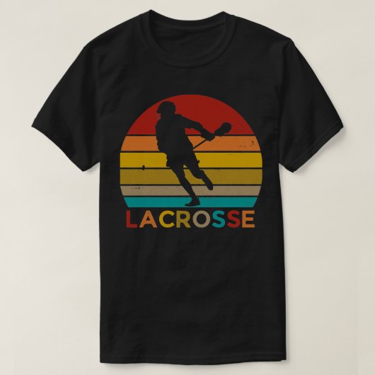 ラクロスクールレトロヴィンテージラクロスプルオーバーフード Tシャツ (デザイン正面)