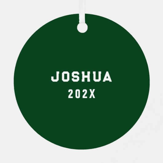 ラクロスグリパーソナライズされたーン賞セラミックオーナメント メタルオーナメント (裏面)