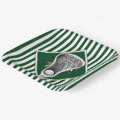 ラクロスグリーンチームパーティー紙プレート ペーパープレート (傾斜あり)