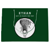 ラクロスグリーンラージ抱き枕 ラージペーパーバッグ (正面)