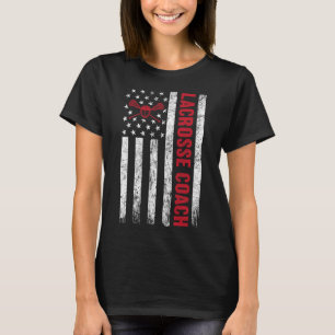 ラクロスコーチアメリカンフラッグラックスラブラクロスセント Tシャツ