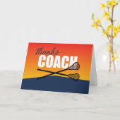 ラクロスコーチオ感謝していンブルーとオレンジ カード (黄色い花)