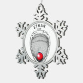 ラクロスゴアリークリスマスコレクション スノーフレークピューターオーナメント (右)