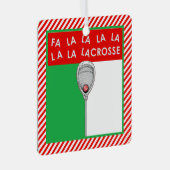 ラクロスゴアリーパーソナライズされたギフト メタルオーナメント (正面右)