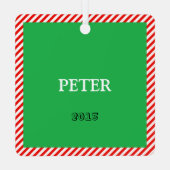 ラクロスゴアリーパーソナライズされたギフト メタルオーナメント (裏面)