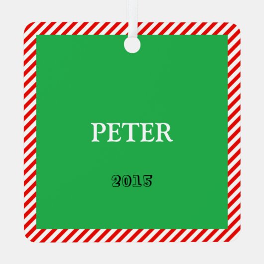 ラクロスゴアリーパーソナライズされたギフト メタルオーナメント (裏面)