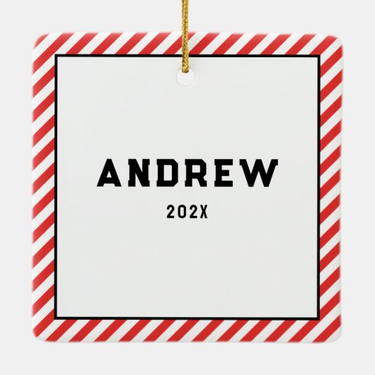 ラクロスゴアリーホリデーギフトセラミックオーナメント セラミックオーナメント (裏面)