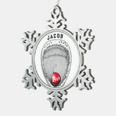 ラクロスゴアリーホリデーギフト スノーフレークピューターオーナメント (右)