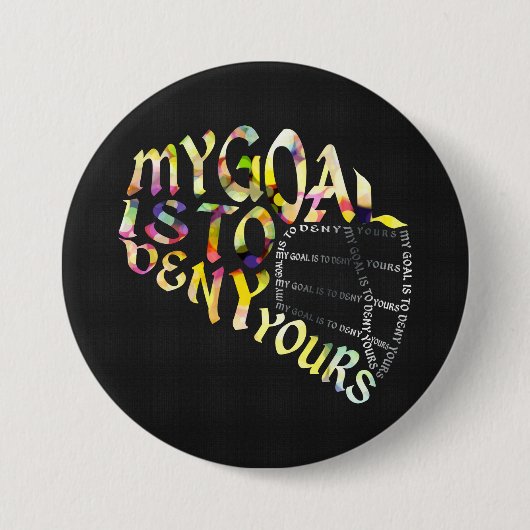 ラクロスゴアリーマスクタイポグラフィピン 缶バッジ (正面)