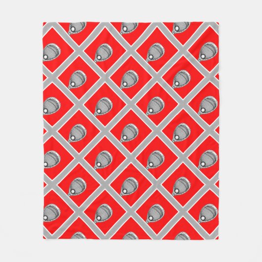 ラクロスゴアリーレッド フリースブランケット (正面)