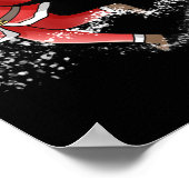 ラクロスサンタカッコいいクリスマスラックススポーツアグリーX-Mas ポスター (角)