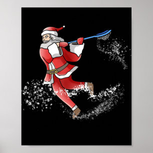 ラクロスサンタカッコいいクリスマスラックススポーツアグリーX-Mas ポスター