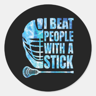 ラクロスシャツLax Iビートにステッキの少年たち ラウンドシール