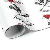 ラクロススティックのクリスマス ラッピングペーパー (ロールコーナー)