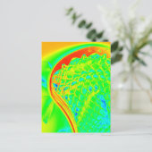 ラクロススティックスカラフルポーツティーンフォトアート ポストカード (スタンド正面)