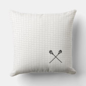 ラクロススティックスポーツチームカラーLAXデコ10代のール クッション (裏面)