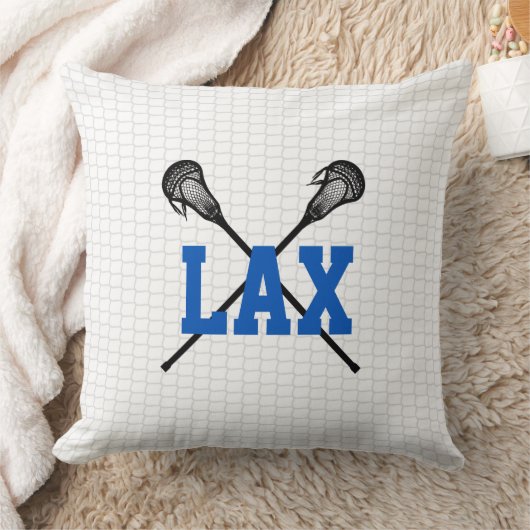 ラクロススティックスポーツチームカラーLAXデコ10代のール クッション (ブランケット)