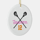 ラクロススティックネット名番号スポーツガールズ セラミックオーナメント (右)