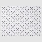 ラクロススティックボールスポーツ白黒ギフトラップ 薄葉紙 (正面)