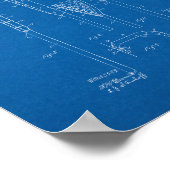 ラクロススティック特許 – 青写真 ポスター (角)