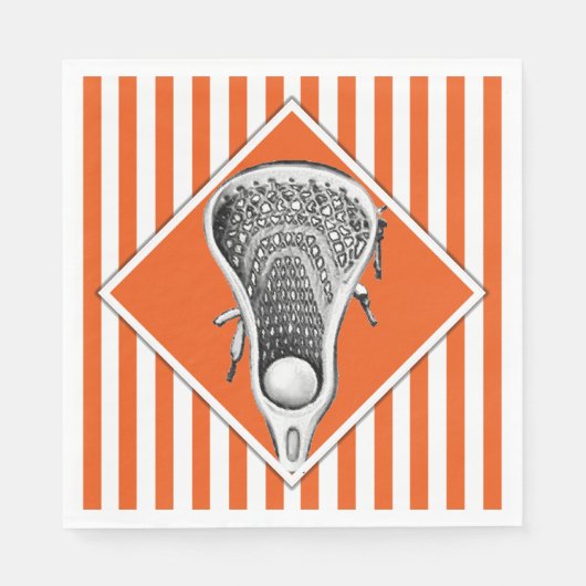 ラクロススポーツオレンジナプキンズ スタンダードランチョンナプキン (正面)