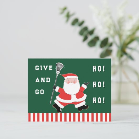 ラクロススポーツクリスマスホリデーポストカード シーズンポストカード (スタンド正面)
