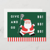 ラクロススポーツクリスマスホリデーポストカード シーズンポストカード (正面/裏面)