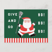 ラクロススポーツクリスマスホリデーポストカード シーズンポストカード (正面)