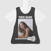 ラクロススポーツジャージーブラック（写真付） オーナメント (裏面)