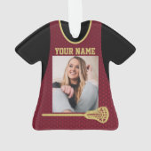 ラクロススポーツジャージーマルーンwithフォトオーナメント オーナメント (裏面)