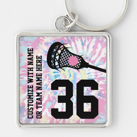 ラクロススポーツジャージー番号チーム名ガーリー キーホルダー (正面)