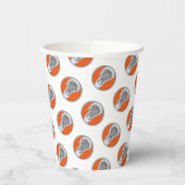 ラクロススポーツチームオレンジ 紙コップ (左)