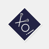 ラクロススポーツネイビーブルー スタンダードカクテルナプキン (角)