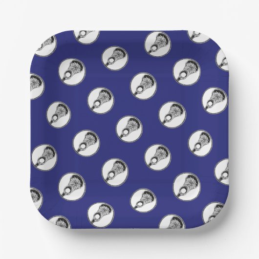 ラクロススポーツパーティー紙プレート ペーパープレート (正面)