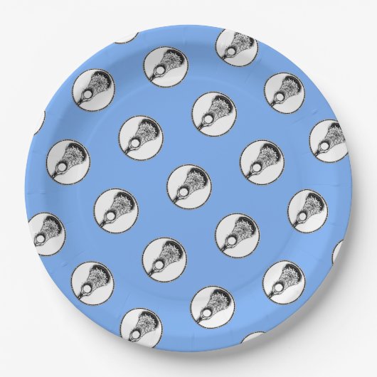 ラクロススポーツパーティー紙プレート ペーパープレート (正面)