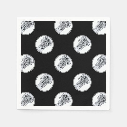 ラクロススポーツパーティー スタンダードカクテルナプキン (正面)