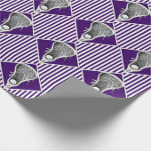 ラクロススポーツパープルギフトラッピング紙 ラッピングペーパー (角)