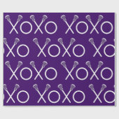 ラクロススポーツパープルラッピング紙 ラッピングペーパー (フラット)