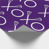 ラクロススポーツパープルラッピング紙 ラッピングペーパー (角)