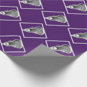 ラクロススポーツパープルラッピング紙 ラッピングペーパー (角)