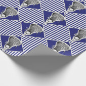 ラクロススポーツブルーギフトラッピング紙 ラッピングペーパー (角)