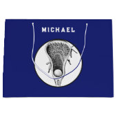 ラクロススポーツブルーラージ抱き枕 ラージペーパーバッグ (正面)