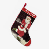 ラクロススポーツホリデーギフト スモールクリスマスストッキング (正面 (吊り時))