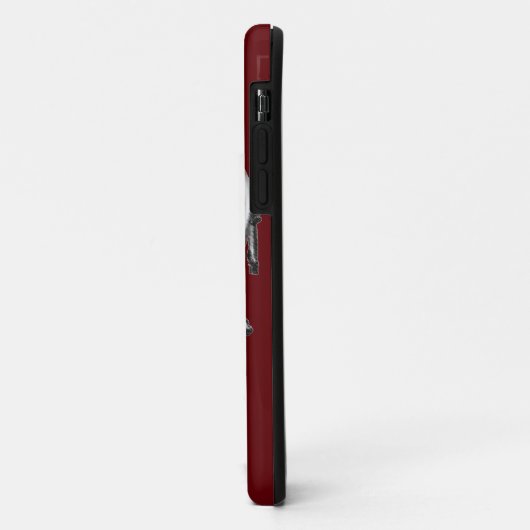 ラクロススポーツマルーンケースメイトiPhoneケース Case-Mate iPhoneケース (裏面/左)